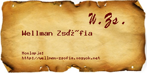 Wellman Zsófia névjegykártya